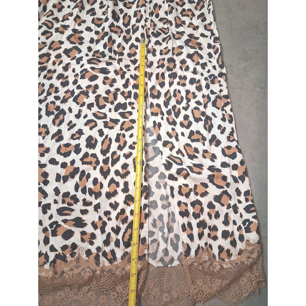 New Aerie Animal Print Slip Skirt Womens Size Medium Brunch Vacation Resort - Picture 7 of 7